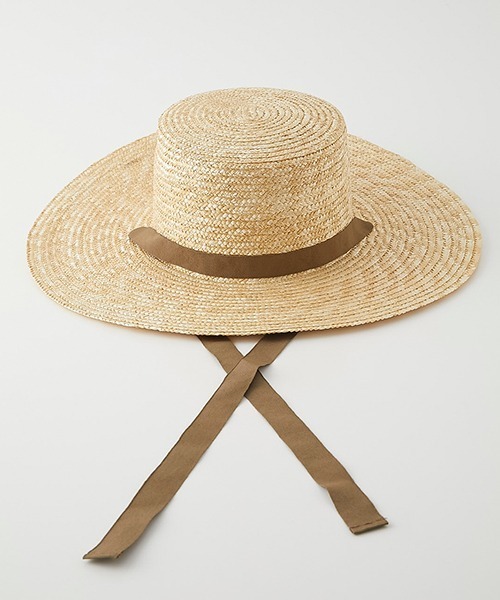 AZUL by moussy（アズールバイマウジー）の「RIBBON BOATER HAT/リボンボーダーハット（ハット・レディース・ベージュ/ブラック・FREE）」の11枚目の写真