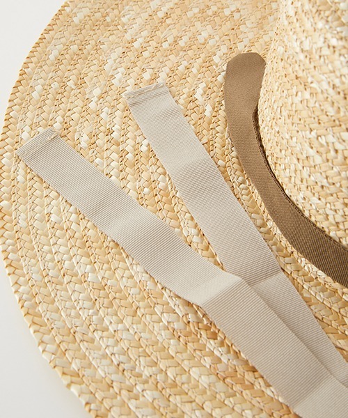 AZUL by moussy（アズールバイマウジー）の「RIBBON BOATER HAT/リボンボーダーハット（ハット・レディース・ベージュ/ブラック・FREE）」の8枚目の写真