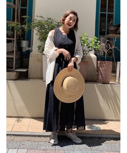 AZUL by moussy（アズールバイマウジー）の「RIBBON BOATER HAT/リボンボーダーハット（ハット・レディース・ベージュ/ブラック・FREE）」の17枚目の写真