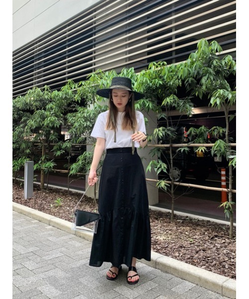 AZUL by moussy（アズールバイマウジー）の「RIBBON BOATER HAT/リボンボーダーハット（ハット・レディース・ベージュ/ブラック・FREE）」の14枚目の写真