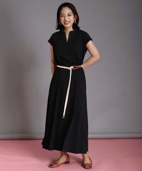 セール Sugar Sugar Rose シュガーローズ 異素材ドッキング スキッパーフレンチワンピース ワンピース シュガーローズ Tite In The Store ティテ インザ ストア のファッション 新作商品大特価 100 正規品特価