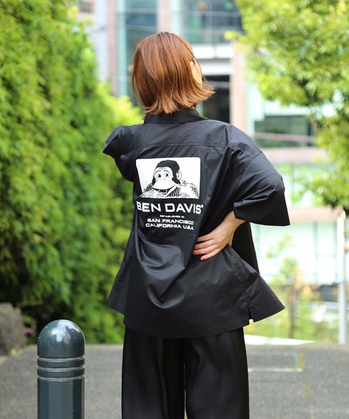 Ben Davis ベンデイビス ｂｉｇシルエット ビッグシルエット ワークシャツ バックラバープリントシャツ バックプリント ワンポイント シャツ ブラウス Ben Davis ベンデイビス のファッション通販 Zozotown