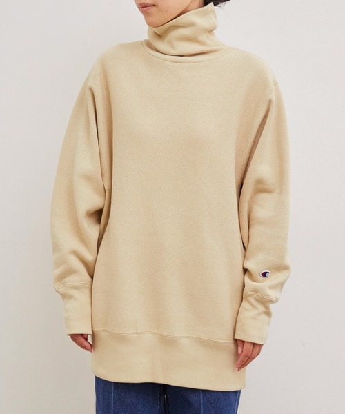 Champion(チャンピオン)の「REVERSE WEAVE HIGH NECK(スウェット・レディース・ブラック/オフホワイト/ダークブラウン/ベージュ・FREE)」の5枚目の写真