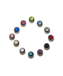 MORPH（モルフ）の「MORPH モルフ スワロフスキーボディピアスキャッチ 16ゲージ 5mm BLACK（ピアス（片耳用））」