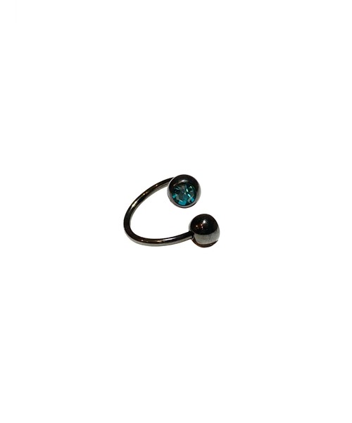 MORPH(モルフ)の「MORPH モルフ スワロフスキーボディピアスキャッチ 16ゲージ 5mm BLACK(ピアス(片耳用)・メンズ・スカイブルー/ブラック/ブルー/レッド/ローズ/ライトピンク/クリア/レインボー/ライトグリーン/エメラルド/ラベンダー/バイオレット・5)」の4枚目の写真