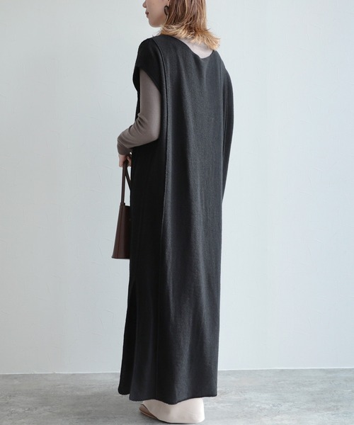 reca（レカ）の「ショートプルオーバー×ノースリワンピース セットアップ（ワンピース・レディース・ブラック/ライトベージュ/モカ/ダークブラウン・M）」の5枚目の写真