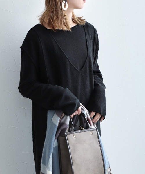 reca（レカ）の「ショートプルオーバー×ノースリワンピース セットアップ（ワンピース・レディース・ブラック/ライトベージュ/モカ/ダークブラウン・M）」の9枚目の写真