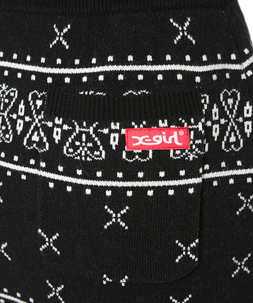 X-girl（エックスガール）の「BANDANA KNIT SKIRT（スカート・レディース・ブラック/レッド/ブルー・2/1）」の8枚目の写真