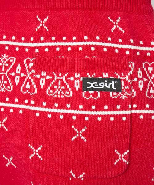 X-girl（エックスガール）の「BANDANA KNIT SKIRT（スカート・レディース・ブラック/レッド/ブルー・2/1）」の9枚目の写真