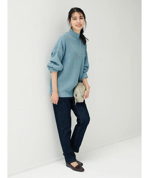 CRAFT STANDARD BOUTIQUE（クラフトスタンダードブティック）の「ボトルネック片畔ニットプルオーバー　●＊（ニット/セーター・レディース・ダークブラウン/オフホワイト/サックスブルー/モカ・M/L）」の10枚目の写真