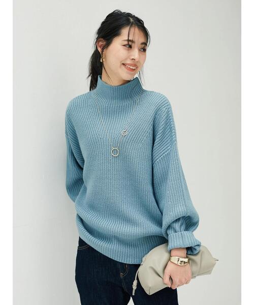 CRAFT STANDARD BOUTIQUE（クラフトスタンダードブティック）の「ボトルネック片畔ニットプルオーバー　●＊（ニット/セーター・レディース・ダークブラウン/オフホワイト/サックスブルー/モカ・M/L）」の13枚目の写真