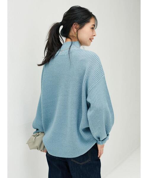 CRAFT STANDARD BOUTIQUE（クラフトスタンダードブティック）の「ボトルネック片畔ニットプルオーバー　●＊（ニット/セーター・レディース・ダークブラウン/オフホワイト/サックスブルー/モカ・M/L）」の15枚目の写真