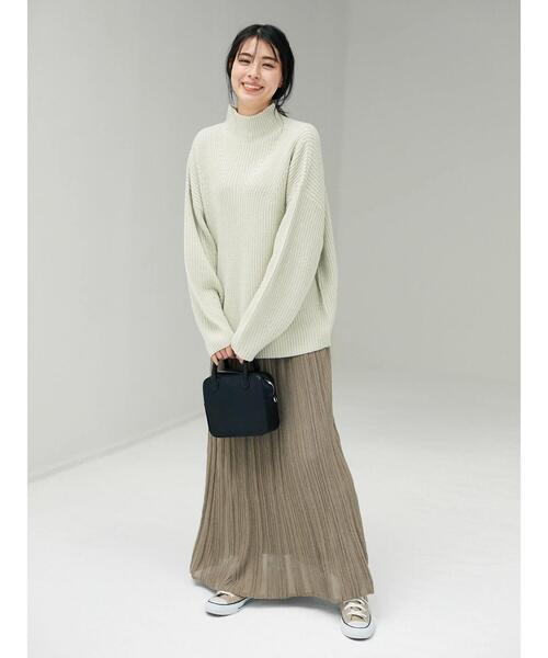 CRAFT STANDARD BOUTIQUE（クラフトスタンダードブティック）の「ボトルネック片畔ニットプルオーバー　●＊（ニット/セーター・レディース・ダークブラウン/オフホワイト/サックスブルー/モカ・M/L）」の16枚目の写真