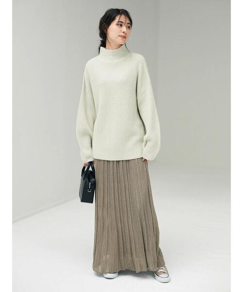 CRAFT STANDARD BOUTIQUE（クラフトスタンダードブティック）の「ボトルネック片畔ニットプルオーバー　●＊（ニット/セーター・レディース・ダークブラウン/オフホワイト/サックスブルー/モカ・M/L）」の17枚目の写真