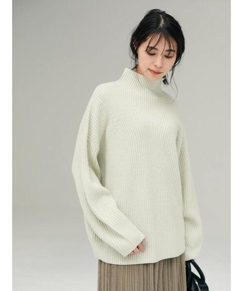 CRAFT STANDARD BOUTIQUE（クラフトスタンダードブティック）の「ボトルネック片畔ニットプルオーバー　●＊（ニット/セーター・レディース・ダークブラウン/オフホワイト/サックスブルー/モカ・M/L）」の18枚目の写真