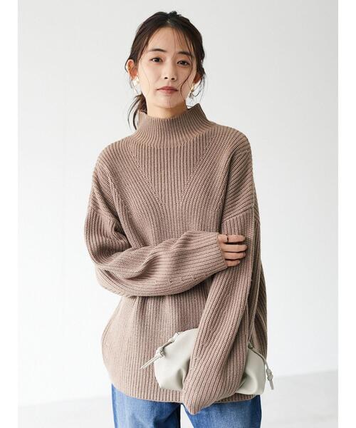 CRAFT STANDARD BOUTIQUE（クラフトスタンダードブティック）の「ボトルネック片畔ニットプルオーバー　●＊（ニット/セーター・レディース・ダークブラウン/オフホワイト/サックスブルー/モカ・M/L）」の19枚目の写真