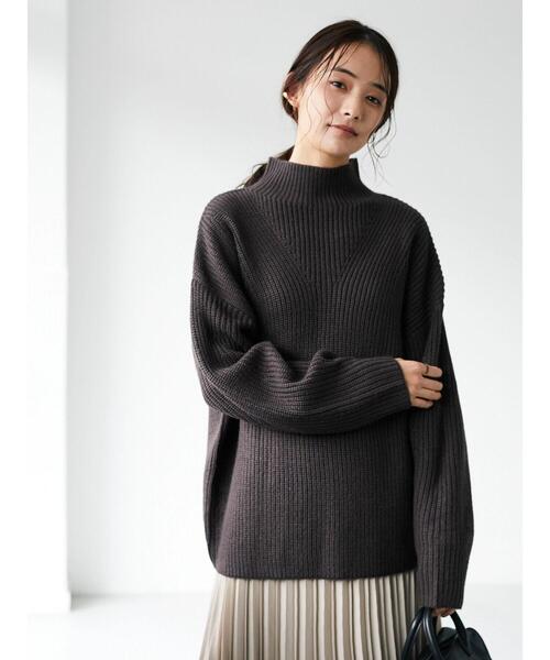 CRAFT STANDARD BOUTIQUE（クラフトスタンダードブティック）の「ボトルネック片畔ニットプルオーバー　●＊（ニット/セーター・レディース・ダークブラウン/オフホワイト/サックスブルー/モカ・M/L）」の20枚目の写真