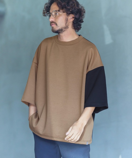 ANGENEHM(アンゲネーム)の「mt6983-Cardboard Knit Switch Big Cut sew (MADE IN JAPAN) カットソー(Tシャツ/カットソー・メンズ・ホワイト/ブラック/ベージュ/ネイビー・M/L)」の3枚目の写真