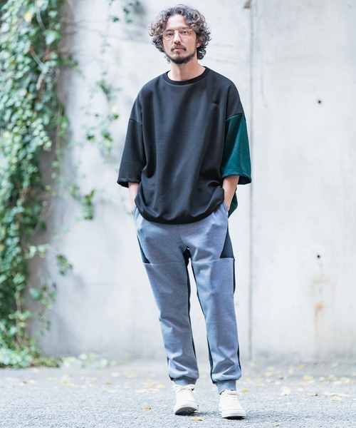ANGENEHM(アンゲネーム)の「mt6983-Cardboard Knit Switch Big Cut sew (MADE IN JAPAN) カットソー(Tシャツ/カットソー・メンズ・ホワイト/ブラック/ベージュ/ネイビー・M/L)」の14枚目の写真