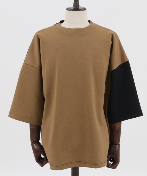 ANGENEHM(アンゲネーム)の「mt6983-Cardboard Knit Switch Big Cut sew (MADE IN JAPAN) カットソー(Tシャツ/カットソー・メンズ・ホワイト/ブラック/ベージュ/ネイビー・M/L)」の11枚目の写真