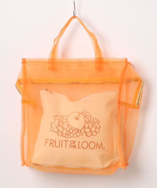 FRUIT OF THE LOOM(フルーツオブザルーム)の「【FRUIT OF THE LOOM】FTL SEE THROUGH BST BAG M(トートバッグ・レディース・オレンジ/グリーン/ホワイト/パープル・FREE)」の1枚目の写真