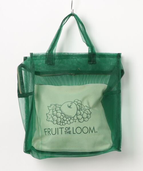 FRUIT OF THE LOOM(フルーツオブザルーム)の「【FRUIT OF THE LOOM】FTL SEE THROUGH BST BAG M(トートバッグ・レディース・オレンジ/グリーン/ホワイト/パープル・FREE)」の3枚目の写真