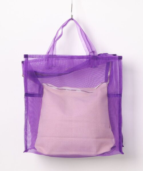 FRUIT OF THE LOOM(フルーツオブザルーム)の「【FRUIT OF THE LOOM】FTL SEE THROUGH BST BAG M(トートバッグ・レディース・オレンジ/グリーン/ホワイト/パープル・FREE)」の5枚目の写真