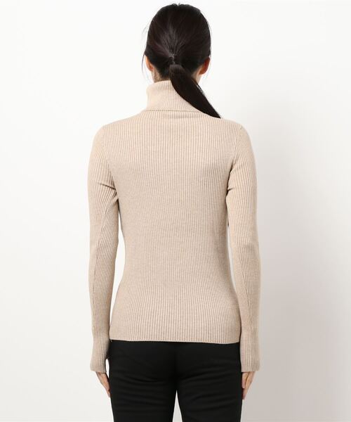 FRP（エフアールピー）の「ニットトップス　レディース無地カットソー/長袖タイトプルオーバータートル（ニット/セーター・レディース・グレー/ベージュ/ブラック/ネイビー・FREE）」の8枚目の写真