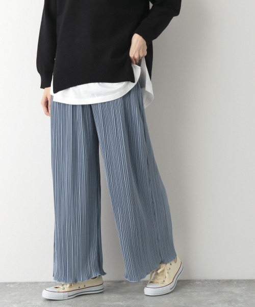 GLOBAL WORK（グローバルワーク）の「楽シャレプリーツパンツ/929206（その他パンツ・レディース・ブラック/ライトブラウン/グレイッシュベージュ/ブルー/ブラウン系その他/ブラック系その他・MEDIUM/LARGE）」の6枚目の写真