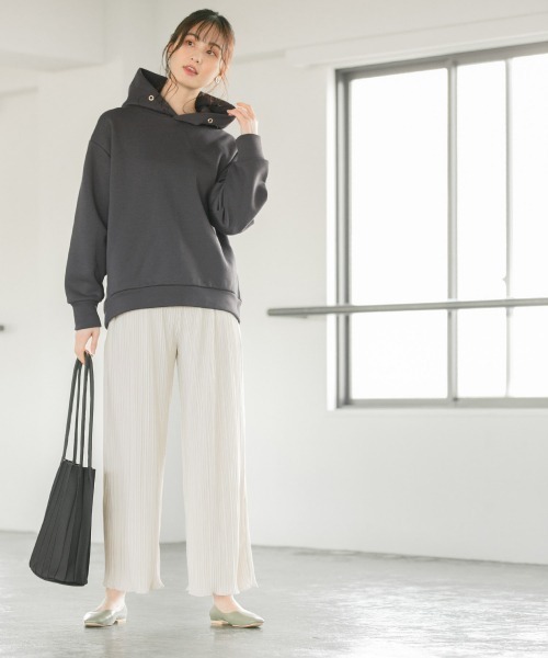 GLOBAL WORK（グローバルワーク）の「楽シャレプリーツパンツ/929206（その他パンツ・レディース・ブラック/ライトブラウン/グレイッシュベージュ/ブルー/ブラウン系その他/ブラック系その他・MEDIUM/LARGE）」の21枚目の写真