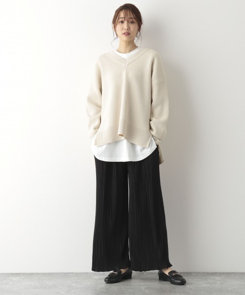 GLOBAL WORK（グローバルワーク）の「楽シャレプリーツパンツ/929206（その他パンツ・レディース・ブラック/ライトブラウン/グレイッシュベージュ/ブルー/ブラウン系その他/ブラック系その他・MEDIUM/LARGE）」の17枚目の写真