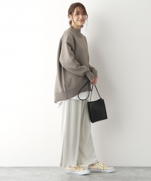 GLOBAL WORK（グローバルワーク）の「楽シャレプリーツパンツ/929206（その他パンツ・レディース・ブラック/ライトブラウン/グレイッシュベージュ/ブルー/ブラウン系その他/ブラック系その他・MEDIUM/LARGE）」の7枚目の写真