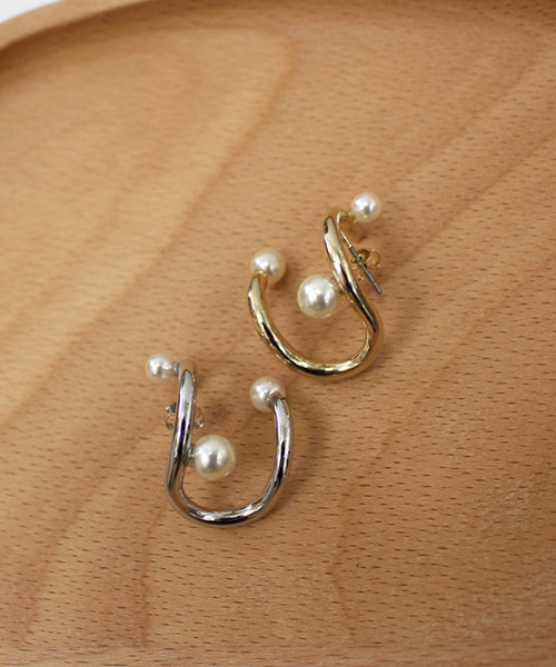 MODE ROBE（モードローブ）の「パールデザインピアス（ピアス（両耳用）・レディース・シルバー/ゴールド・FREE）」の10枚目の写真