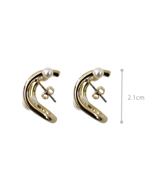 MODE ROBE（モードローブ）の「パールデザインピアス（ピアス（両耳用）・レディース・シルバー/ゴールド・FREE）」の9枚目の写真