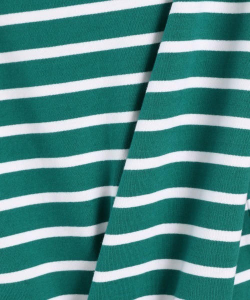 LOWRYS FARM（ローリーズファーム）の「ＵＳＡボーダーＬＳ　932277（Tシャツ/カットソー・レディース・ブラック/グリーン/ネイビー/イエロー/ピンク・FREE）」の14枚目の写真