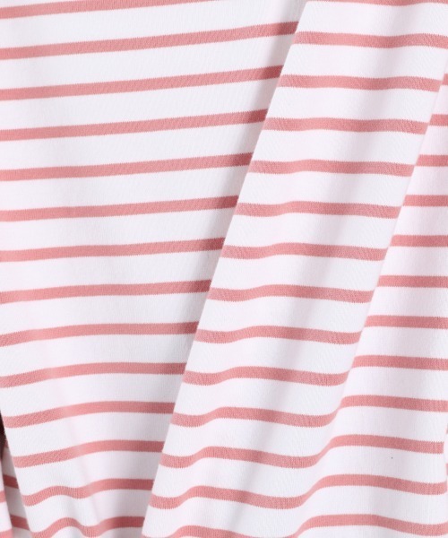 LOWRYS FARM（ローリーズファーム）の「ＵＳＡボーダーＬＳ　932277（Tシャツ/カットソー・レディース・ブラック/グリーン/ネイビー/イエロー/ピンク・FREE）」の9枚目の写真