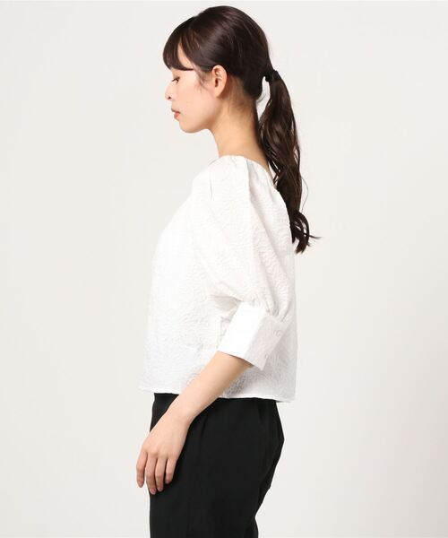 ACCL（エーシーシーエル）の「アートピケボリュームブラウス（シャツ/ブラウス・レディース・ホワイト/ブラック・FREE）」の22枚目の写真