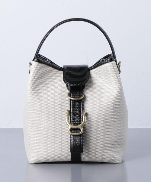 TOFF&LOADSTONE(トフアンドロードストーン)の「<TOFF&LOADSTONE(トフアンドロードストーン)>HIGH-END CVS MOTH バッグ(ハンドバッグ・レディース・ブラック/ダークグレー・FREE)」の2枚目の写真