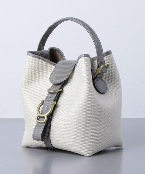 TOFF&LOADSTONE(トフアンドロードストーン)の「<TOFF&LOADSTONE(トフアンドロードストーン)>HIGH-END CVS MOTH バッグ(ハンドバッグ・レディース・ブラック/ダークグレー・FREE)」の3枚目の写真