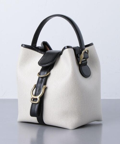 TOFF&LOADSTONE(トフアンドロードストーン)の「<TOFF&LOADSTONE(トフアンドロードストーン)>HIGH-END CVS MOTH バッグ(ハンドバッグ・レディース・ブラック/ダークグレー・FREE)」の14枚目の写真