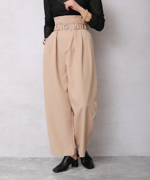 ap retro（アプレトロ）の「ビットベルトハイウエストバルーンパンツ【ZOZO限定商品】（その他パンツ・レディース・ブラック/ベージュ/カーキ/ライトグリーン/アイボリー・FREE）」の19枚目の写真