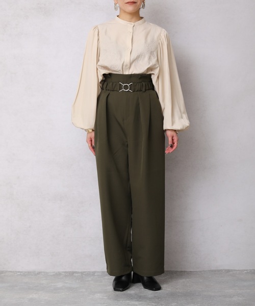 ap retro（アプレトロ）の「ビットベルトハイウエストバルーンパンツ【ZOZO限定商品】（その他パンツ・レディース・ブラック/ベージュ/カーキ/ライトグリーン/アイボリー・FREE）」の13枚目の写真