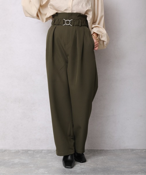 ap retro（アプレトロ）の「ビットベルトハイウエストバルーンパンツ【ZOZO限定商品】（その他パンツ・レディース・ブラック/ベージュ/カーキ/ライトグリーン/アイボリー・FREE）」の12枚目の写真