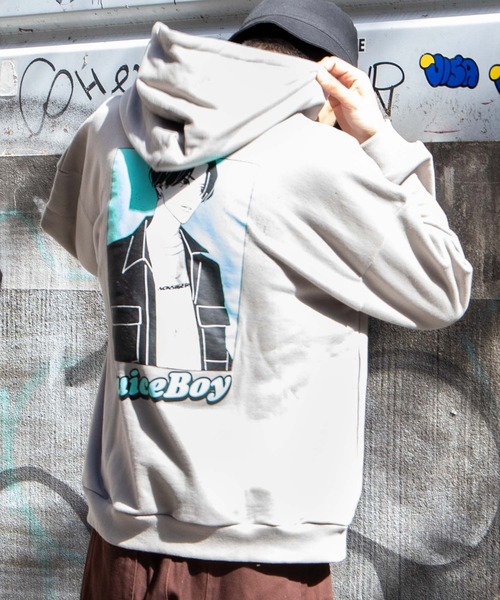 Wego ウィゴー の Wego ヘビーウエイトイラストロゴビッグシルエットプルパーカー パーカー Wear