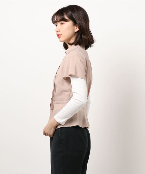 GGD（ジージーディー）の「HAVE A NICE TRIP / ウ゛ィンテージハイストレッチⅡラップジャケット（ブルゾン・レディース・バーガンディー/ピンク・L/LL/M）」の4枚目の写真