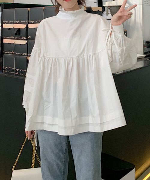 JUNOAH（ジュノア）の「バックリボンブラウス（シャツ/ブラウス・レディース・ホワイト/ブラック・FREE）」の3枚目の写真