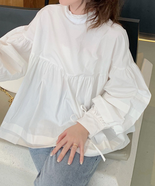 JUNOAH（ジュノア）の「バックリボンブラウス（シャツ/ブラウス・レディース・ホワイト/ブラック・FREE）」の10枚目の写真