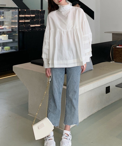 JUNOAH（ジュノア）の「バックリボンブラウス（シャツ/ブラウス・レディース・ホワイト/ブラック・FREE）」の8枚目の写真