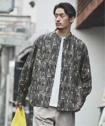 【GREIGE PATTERN /グレージュパターン】バンドカラーシャツ