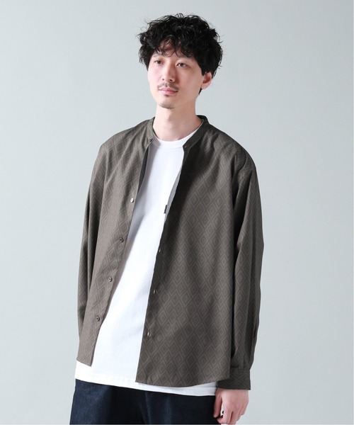 JOURNAL STANDARD(ジャーナルスタンダード)の「【GREIGE PATTERN /グレージュパターン】バンドカラーシャツ(シャツ/ブラウス・メンズ・ナチュラル/ベージュ/ブラックミックス/ベージュ系その他/ブラック系その他/ブラック×ブラック・MEDIUM/LARGE/SMALL)」の10枚目の写真